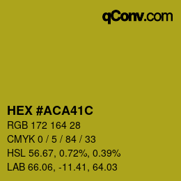 Color code: HEX #ACA41C | qconv.com