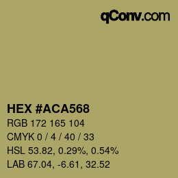 颜色代码: HEX #ACA568 | qconv.com