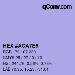 Color code: HEX #ACA7E6 | qconv.com