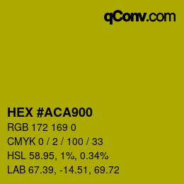 Color code: HEX #ACA900 | qconv.com