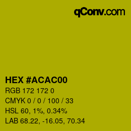 Color code: HEX #ACAC00 | qconv.com