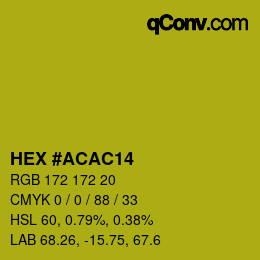 Color code: HEX #ACAC14 | qconv.com