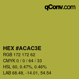 カラーコード: HEX #ACAC3E | qconv.com