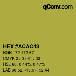 Color code: HEX #ACAC43 | qconv.com