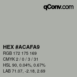 Farbcode: HEX #ACAFA9 | qconv.com