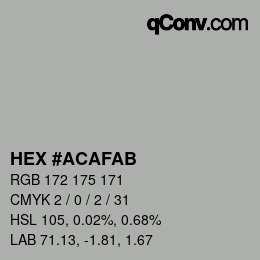 Color code: HEX #ACAFAB | qconv.com