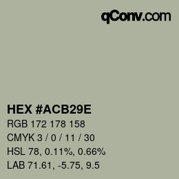 Color code: HEX #ACB29E | qconv.com