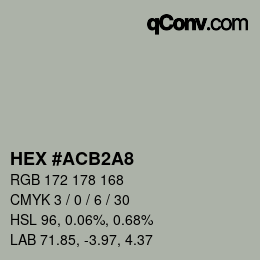 Color code: HEX #ACB2A8 | qconv.com