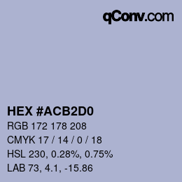 カラーコード: HEX #ACB2D0 | qconv.com
