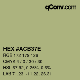 Color code: HEX #ACB37E | qconv.com