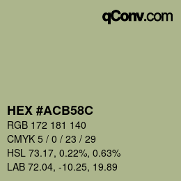 Color code: HEX #ACB58C | qconv.com