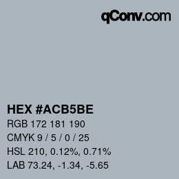Color code: HEX #ACB5BE | qconv.com