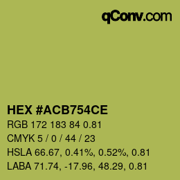 Código de color: HEX #ACB754CE | qconv.com