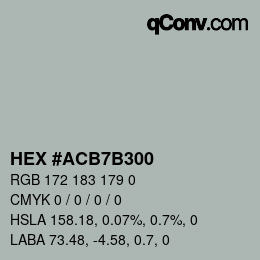 Color code: HEX #ACB7B300 | qconv.com