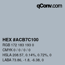 Color code: HEX #ACB7C100 | qconv.com