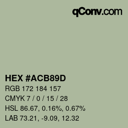 Código de color: HEX #ACB89D | qconv.com