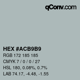 Color code: HEX #ACB9B9 | qconv.com