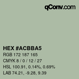 Color code: HEX #ACBBA5 | qconv.com