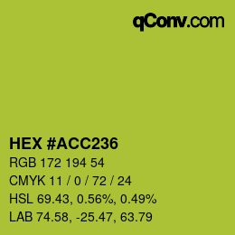 Color code: HEX #ACC236 | qconv.com