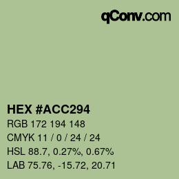 Color code: HEX #ACC294 | qconv.com