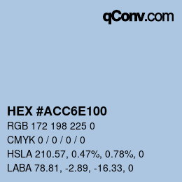 Color code: HEX #ACC6E100 | qconv.com