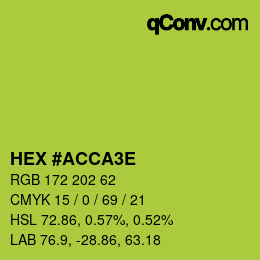 颜色代码: HEX #ACCA3E | qconv.com