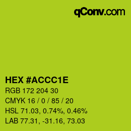 Color code: HEX #ACCC1E | qconv.com