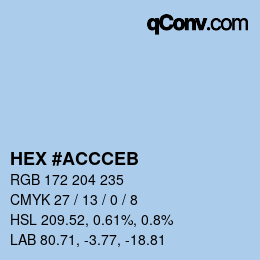 Color code: HEX #ACCCEB | qconv.com
