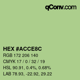 Color code: HEX #ACCE8C | qconv.com