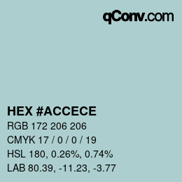 Color code: HEX #ACCECE | qconv.com