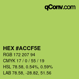 Código de color: HEX #ACCF5E | qconv.com