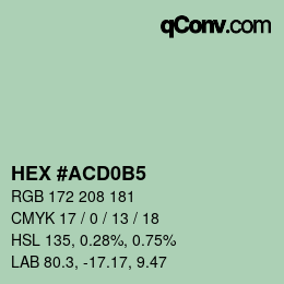 Color code: HEX #ACD0B5 | qconv.com