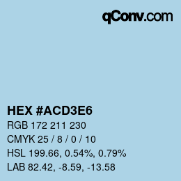 Color code: HEX #ACD3E6 | qconv.com