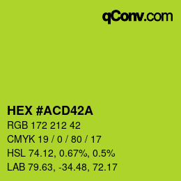 カラーコード: HEX #ACD42A | qconv.com