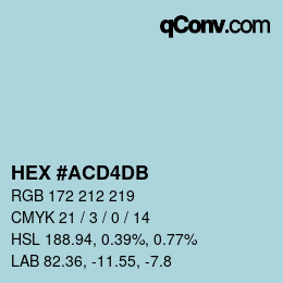 カラーコード: HEX #ACD4DB | qconv.com