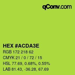 Color code: HEX #ACDA3E | qconv.com