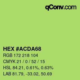 颜色代码: HEX #ACDA68 | qconv.com