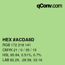 カラーコード: HEX #ACDA8D | qconv.com