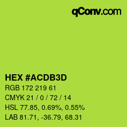 Color code: HEX #ACDB3D | qconv.com
