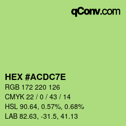 Color code: HEX #ACDC7E | qconv.com