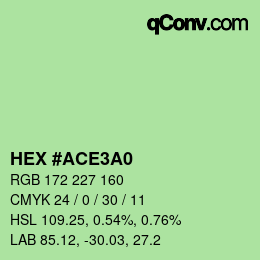 Color code: HEX #ACE3A0 | qconv.com