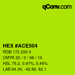 Color code: HEX #ACE504 | qconv.com