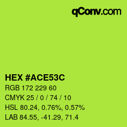 Color code: HEX #ACE53C | qconv.com