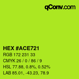 Color code: HEX #ACE721 | qconv.com