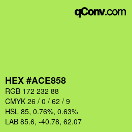 Color code: HEX #ACE858 | qconv.com