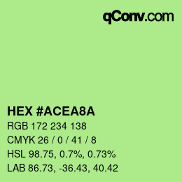 Color code: HEX #ACEA8A | qconv.com