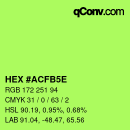 カラーコード: HEX #ACFB5E | qconv.com