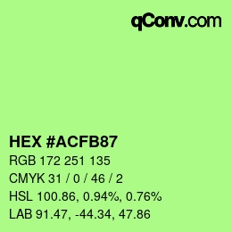 Color code: HEX #ACFB87 | qconv.com