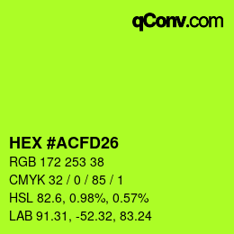 颜色代码: HEX #ACFD26 | qconv.com