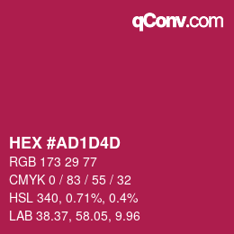 Color code: HEX #AD1D4D | qconv.com